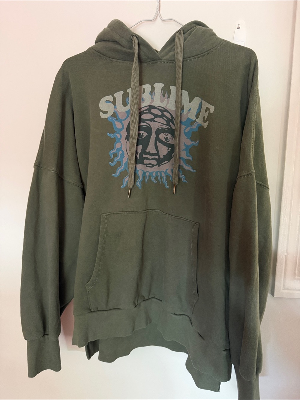 American Eagle Outfitters Olive Green Sublime Graphic Hoodie